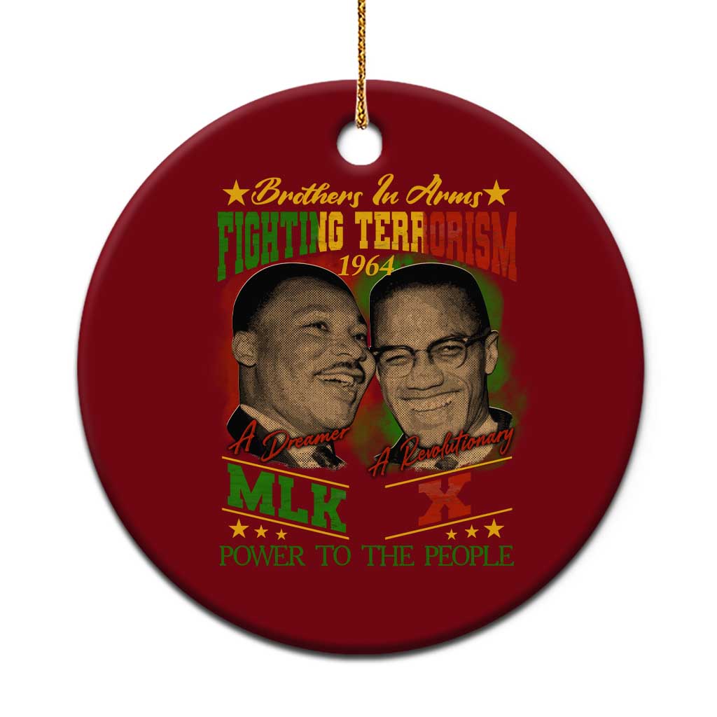 Martin Luther King And Malcolm X Ceramic Ornament Brothers In Arms Fighting Terrorism 1964 Black History TS11 1pc Red Print Your Wear