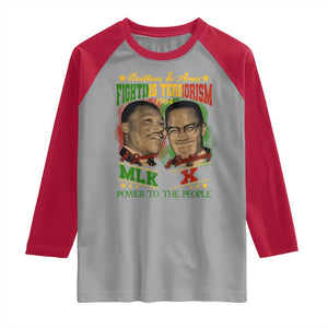 Martin Luther King And Malcolm X Raglan Shirt Brothers In Arms Fighting Terrorism 1964 Black History TS11 Sport Gray Red Print Your Wear