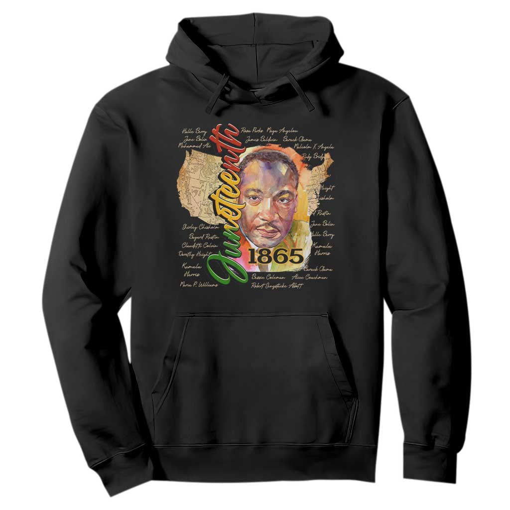 Juneteenth 1865 Hoodie Black Leaders African American Heritage TS11 Black Print Your Wear