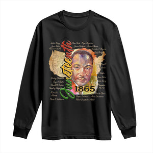 Juneteenth 1865 Long Sleeve Shirt Black Leaders African American Heritage TS11 Black Print Your Wear