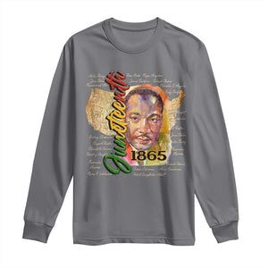 Juneteenth 1865 Long Sleeve Shirt Black Leaders African American Heritage TS11 Charcoal Print Your Wear