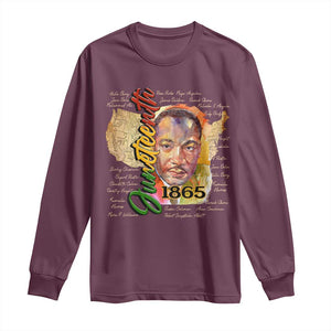 Juneteenth 1865 Long Sleeve Shirt Black Leaders African American Heritage TS11 Maroon Print Your Wear