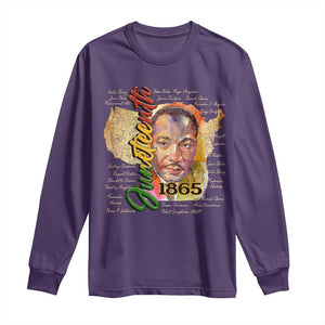 Juneteenth 1865 Long Sleeve Shirt Black Leaders African American Heritage TS11 Purple Print Your Wear