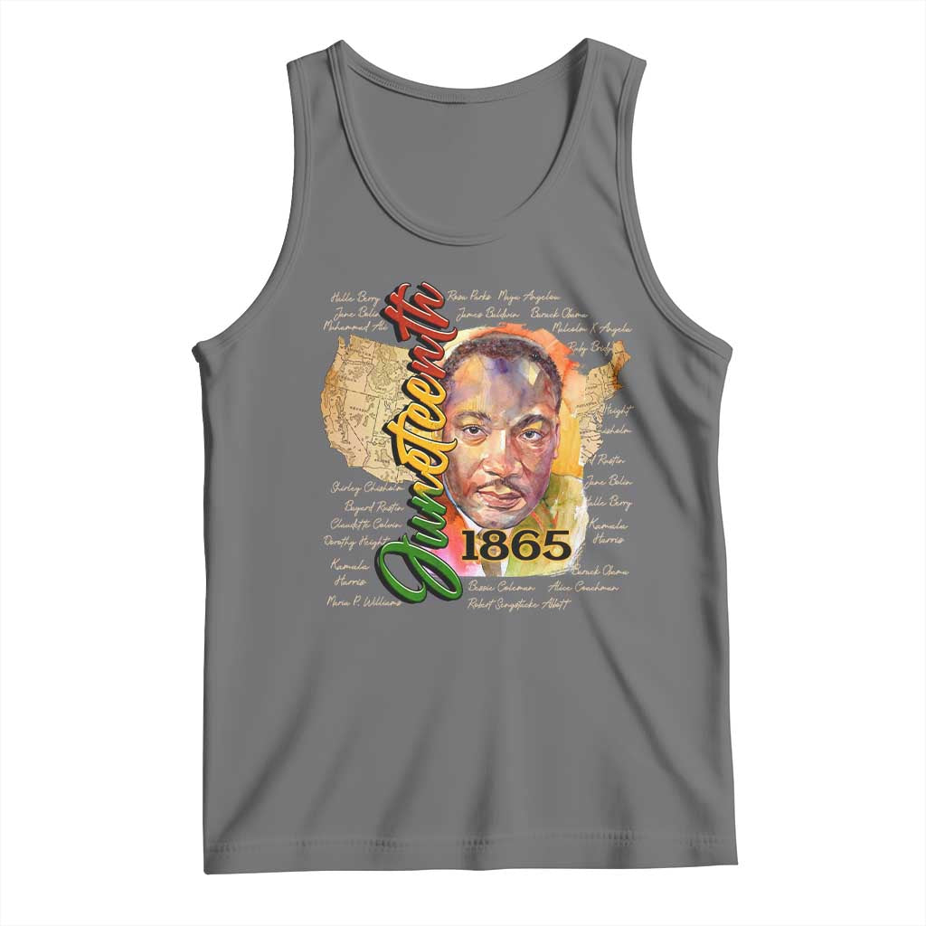 Juneteenth 1865 Tank Top Black Leaders African American Heritage TS11 Black Heather Print Your Wear