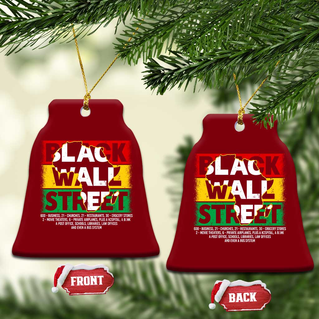 Black Wall Street Ceramic Ornament Tulsa Black History Month Africa Map TS11 Print Your Wear