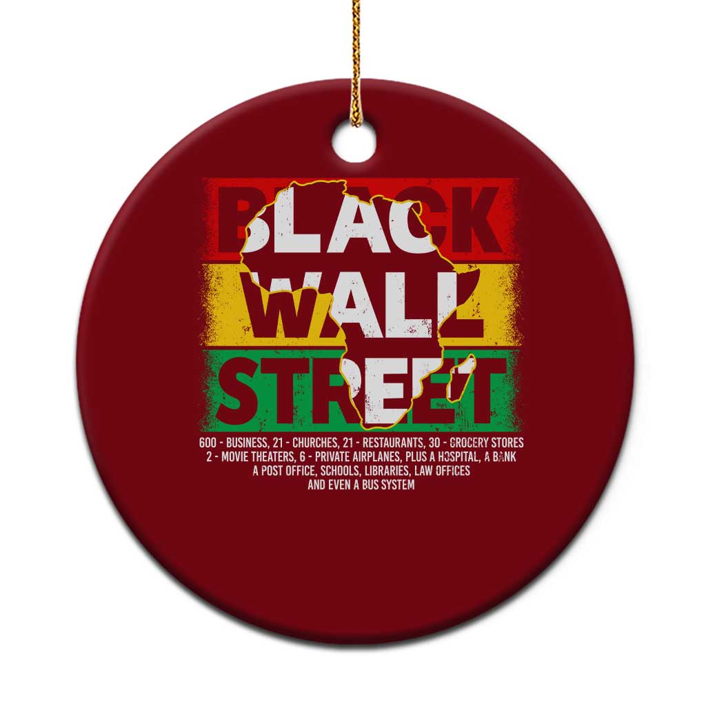 Black Wall Street Ceramic Ornament Tulsa Black History Month Africa Map TS11 1pc Red Print Your Wear