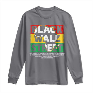 Black Wall Street Long Sleeve Shirt Tulsa Black History Month Africa Map TS11 Charcoal Print Your Wear