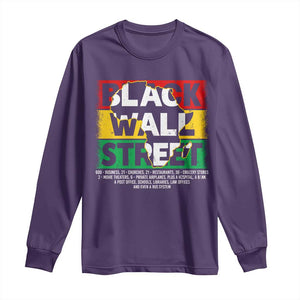 Black Wall Street Long Sleeve Shirt Tulsa Black History Month Africa Map TS11 Purple Print Your Wear