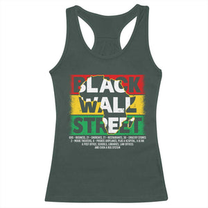 Black Wall Street Racerback Tank Top Tulsa Black History Month Africa Map TS11 Dark Forest Green Print Your Wear