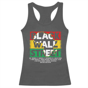 Black Wall Street Racerback Tank Top Tulsa Black History Month Africa Map TS11 Dark Heather Print Your Wear