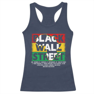 Black Wall Street Racerback Tank Top Tulsa Black History Month Africa Map TS11 Navy Print Your Wear