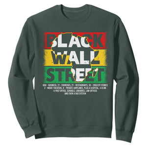 Black Wall Street Sweatshirt Tulsa Black History Month Africa Map TS11 Dark Forest Green Print Your Wear