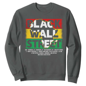 Black Wall Street Sweatshirt Tulsa Black History Month Africa Map TS11 Dark Heather Print Your Wear