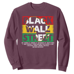 Black Wall Street Sweatshirt Tulsa Black History Month Africa Map TS11 Maroon Print Your Wear