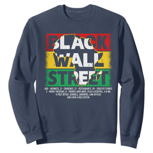 Black Wall Street Sweatshirt Tulsa Black History Month Africa Map TS11 Navy Print Your Wear