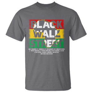 Black Wall Street T Shirt Tulsa Black History Month Africa Map TS11 Charcoal Print Your Wear