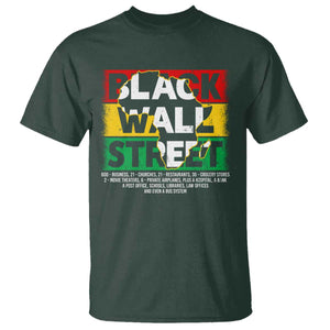 Black Wall Street T Shirt Tulsa Black History Month Africa Map TS11 Dark Forest Green Print Your Wear