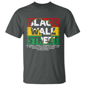 Black Wall Street T Shirt Tulsa Black History Month Africa Map TS11 Dark Heather Print Your Wear