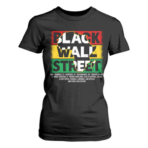 Black Wall Street T Shirt For Women Tulsa Black History Month Africa Map TS11 Black Print Your Wear