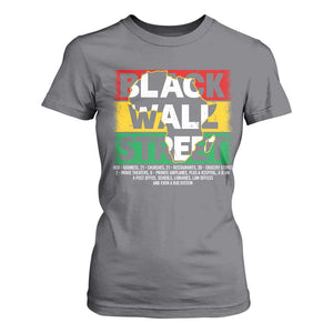 Black Wall Street T Shirt For Women Tulsa Black History Month Africa Map TS11 Charcoal Print Your Wear