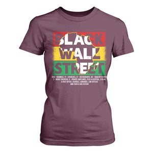 Black Wall Street T Shirt For Women Tulsa Black History Month Africa Map TS11 Maroon Print Your Wear