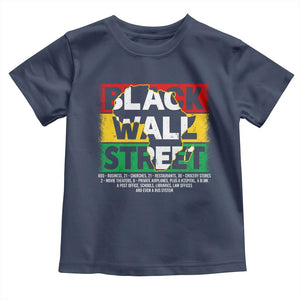 Black Wall Street Toddler T Shirt Tulsa Black History Month Africa Map TS11 Navy Print Your Wear