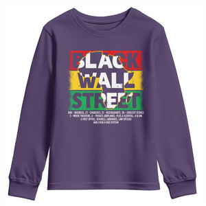 Black Wall Street Youth Sweatshirt Tulsa Black History Month Africa Map TS11 Purple Print Your Wear