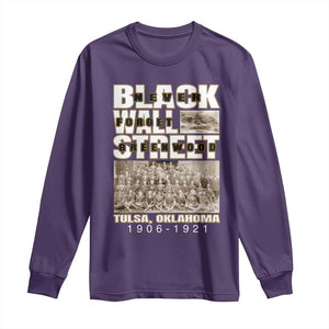 Never Forget Greenwood Black Wall Street Long Sleeve Shirt Black History Month TS11 Purple Print Your Wear