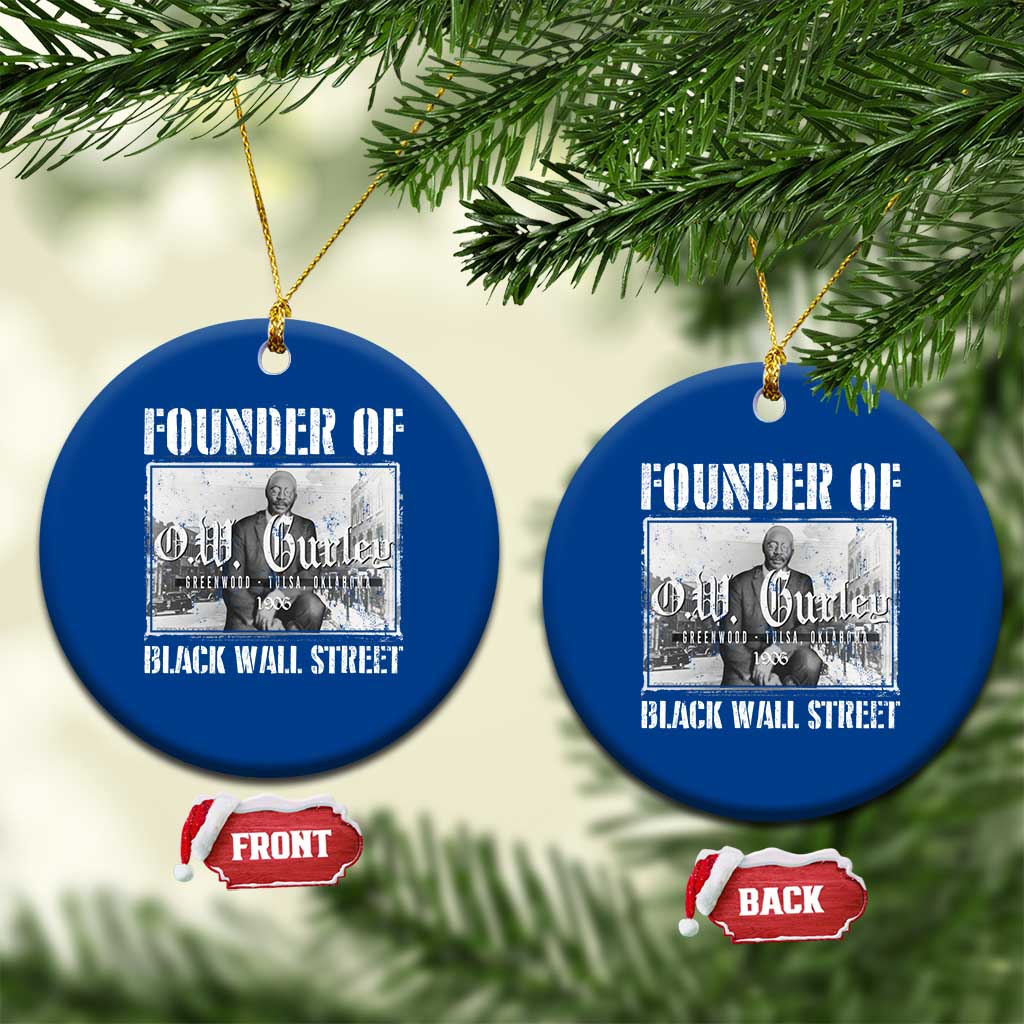 Founder Of Black Wall Street O.W. Gurley Ceramic Ornament Black History Month TS11 1pc Blue Print Your Wear