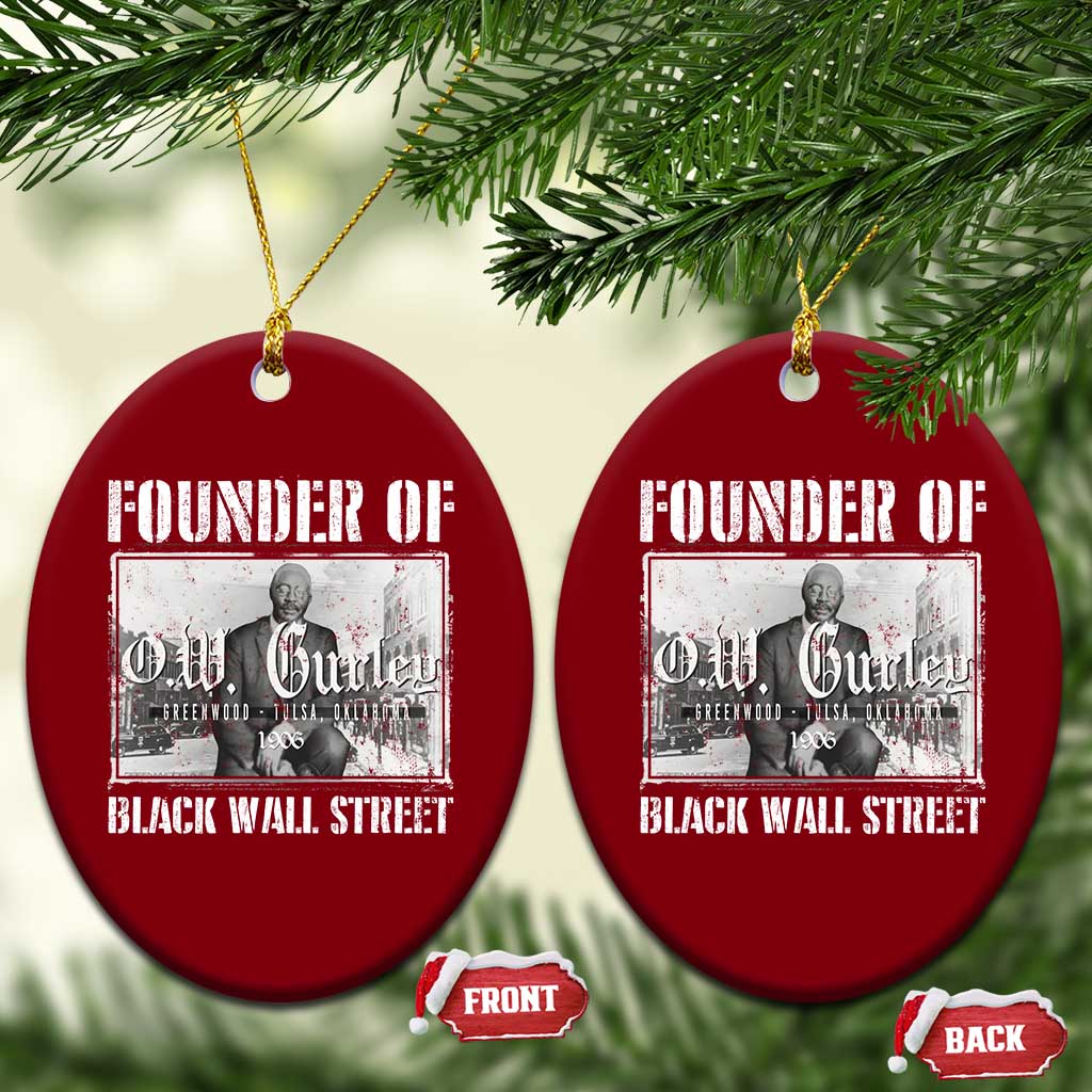 Founder Of Black Wall Street O.W. Gurley Ceramic Ornament Black History Month TS11 Print Your Wear