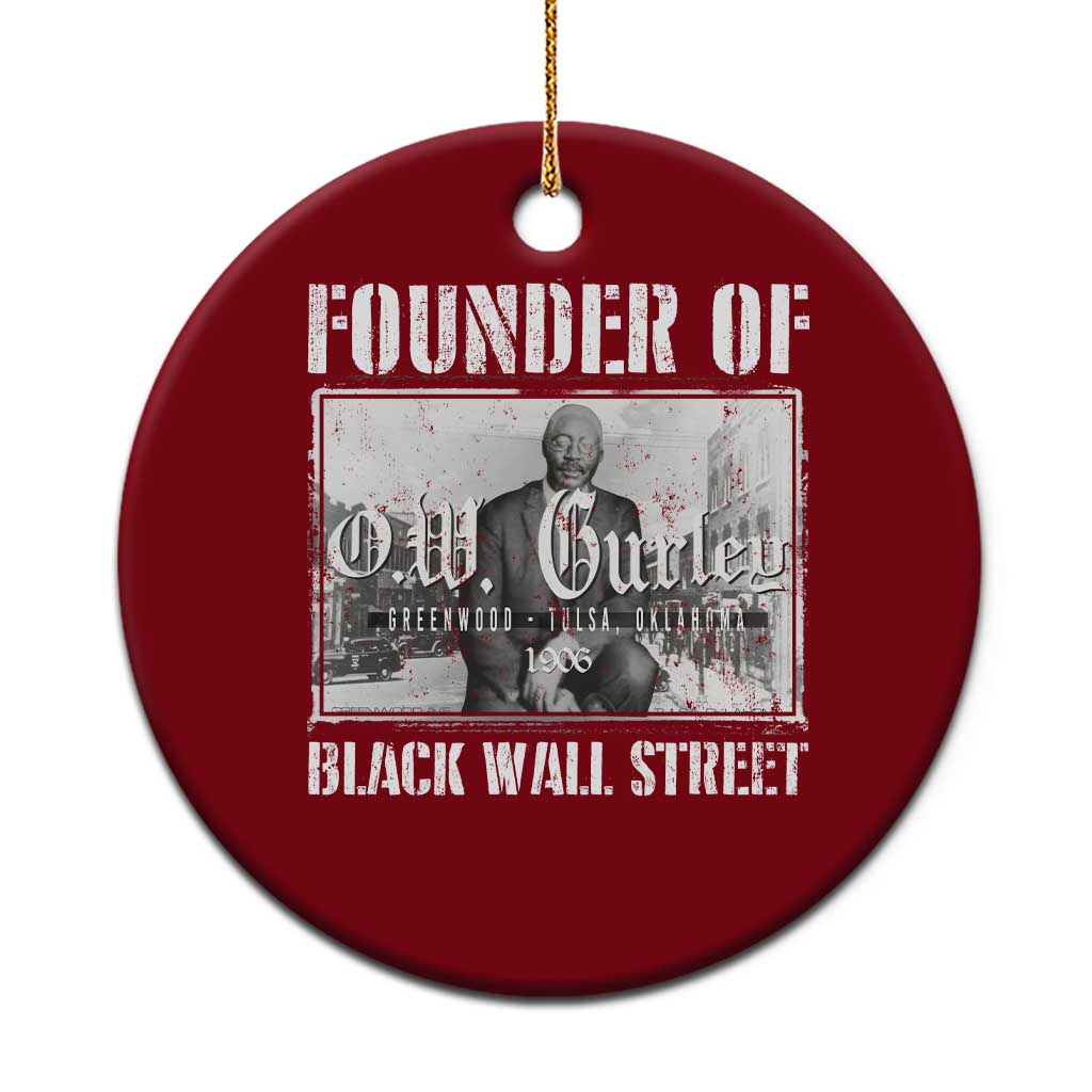 Founder Of Black Wall Street O.W. Gurley Ceramic Ornament Black History Month TS11 1pc Red Print Your Wear