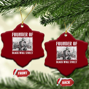 Founder Of Black Wall Street O.W. Gurley Ceramic Ornament Black History Month TS11 Print Your Wear