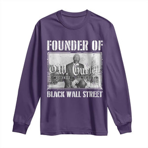 Founder Of Black Wall Street O.W. Gurley Long Sleeve Shirt Black History Month TS11 Purple Print Your Wear