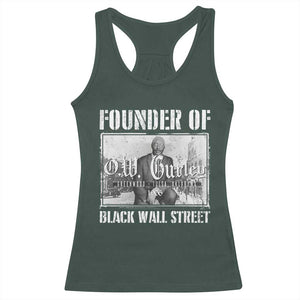 Founder Of Black Wall Street O.W. Gurley Racerback Tank Top Black History Month TS11 Dark Forest Green Print Your Wear