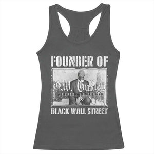 Founder Of Black Wall Street O.W. Gurley Racerback Tank Top Black History Month TS11 Dark Heather Print Your Wear