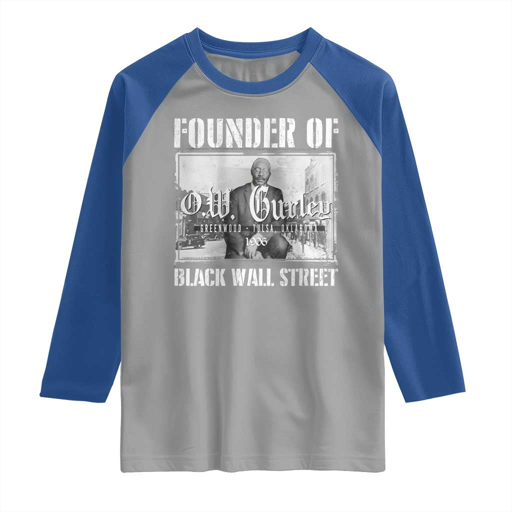 Founder Of Black Wall Street O.W. Gurley Raglan Shirt Black History Month TS11 Sport Gray Royal Print Your Wear