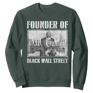 Founder Of Black Wall Street O.W. Gurley Sweatshirt Black History Month TS11 Dark Forest Green Print Your Wear