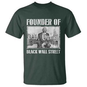 Founder Of Black Wall Street O.W. Gurley T Shirt Black History Month TS11 Dark Forest Green Print Your Wear