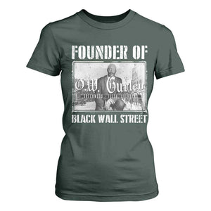 Founder Of Black Wall Street O.W. Gurley T Shirt For Women Black History Month TS11 Dark Forest Green Print Your Wear