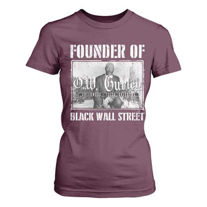 Founder Of Black Wall Street O.W. Gurley T Shirt For Women Black History Month TS11 Maroon Print Your Wear