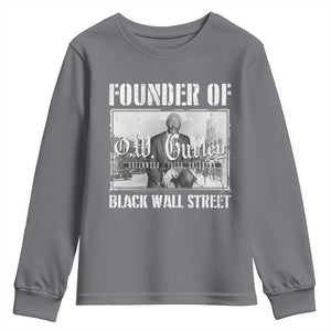 Founder Of Black Wall Street O.W. Gurley Youth Sweatshirt Black History Month TS11 Charcoal Print Your Wear