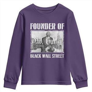 Founder Of Black Wall Street O.W. Gurley Youth Sweatshirt Black History Month TS11 Purple Print Your Wear