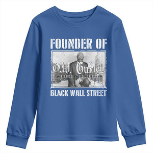 Founder Of Black Wall Street O.W. Gurley Youth Sweatshirt Black History Month TS11 Royal Blue Print Your Wear