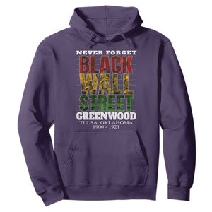 Never Forget Black Wall Street Hoodie Tulsa Oklahoma Black History Month TS11 Purple Print Your Wear