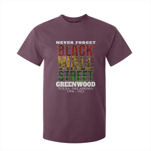 Never Forget Black Wall Street T Shirt For Kid Tulsa Oklahoma Black History Month TS11 Maroon Print Your Wear