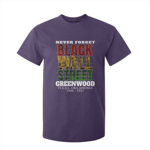 Never Forget Black Wall Street T Shirt For Kid Tulsa Oklahoma Black History Month TS11 Purple Print Your Wear