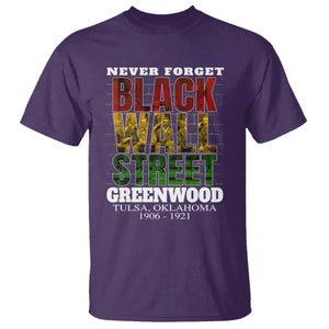 Never Forget Black Wall Street T Shirt Tulsa Oklahoma Black History Month TS11 Purple Print Your Wear