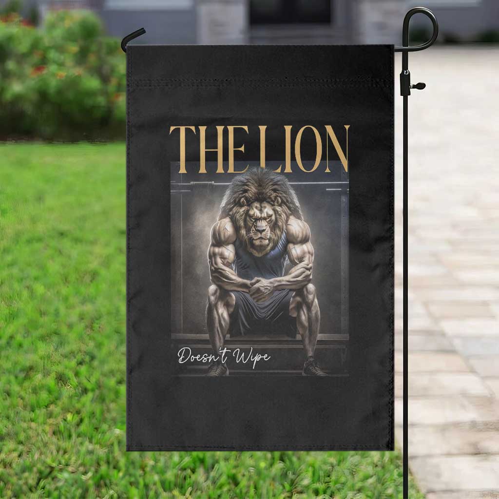 Funny The Lion Doesnt Wipe Garden Flag Gen Z Joke Brainrot Raunchy Meme TS11 Print Your Wear