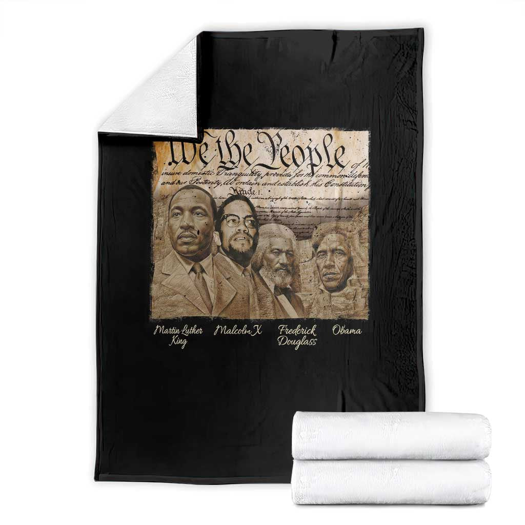 Civil Right Leaders Throw Blanket Martin Luther King Malcolm X Frederick Douglass Obama Black History Month TS11 Black Print Your Wear