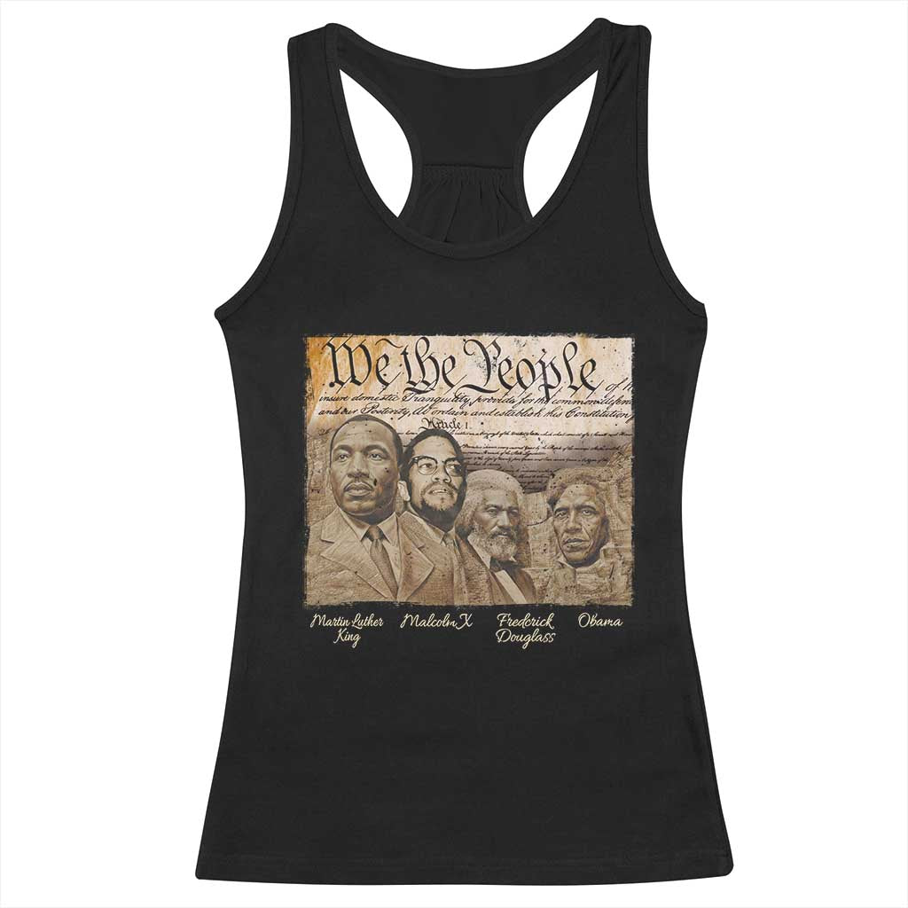 Civil Right Leaders Racerback Tank Top Martin Luther King Malcolm X Frederick Douglass Obama Black History Month TS11 Black Print Your Wear